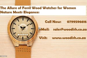 Wooden watch on wooden background